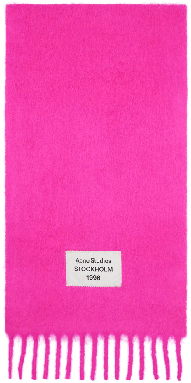 Шарф Acne Studios Pink Fringe Alpaca Scarf Рожевий | CA0350-
