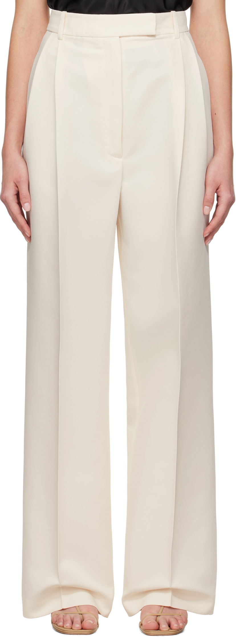 Штани Róhe Róhe High-Waist Tailored Trousers білий | 414-30-052