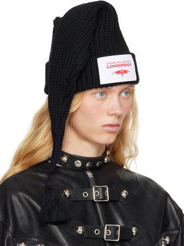 Шапка Charles Jeffrey Loverboy Charles Jeffrey LOVERBOY Sloppy Giuseppe Knit Beanie with Tassel чорний | 54131001, 1