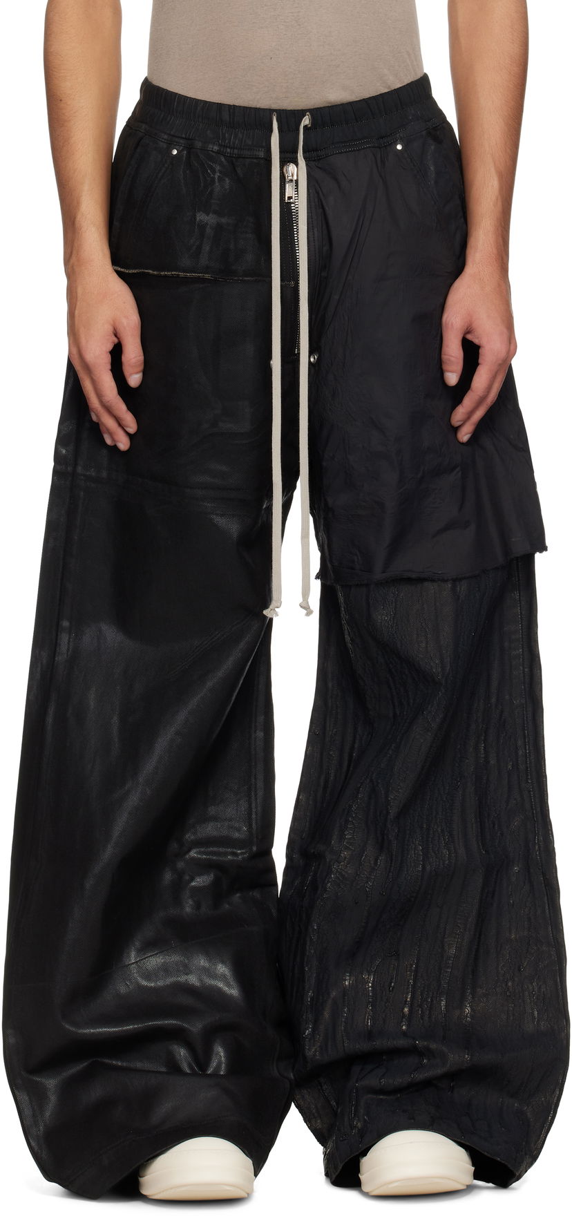 Штани Rick Owens Rick Owens DRKSHDW Hollywood Geth Belas Wide Leg Jeans чорний | DU01E3378 COMW1