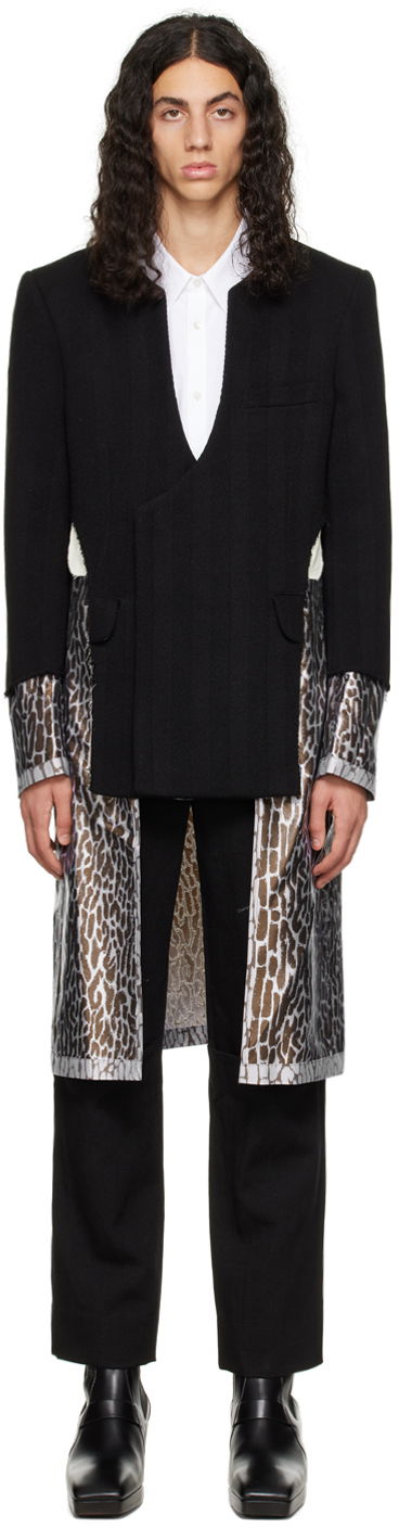 Пальто Comme des Garçons Layered Wool Coat чорний | PJ-J012-051-1-1