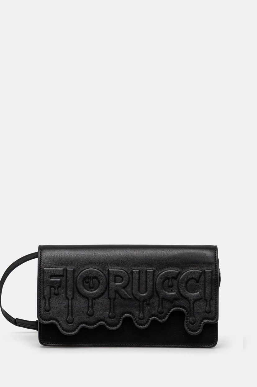 Сумочка Fiorucci Black Leather Shoulder Bag чорний | U01FPABA208LE01BK01