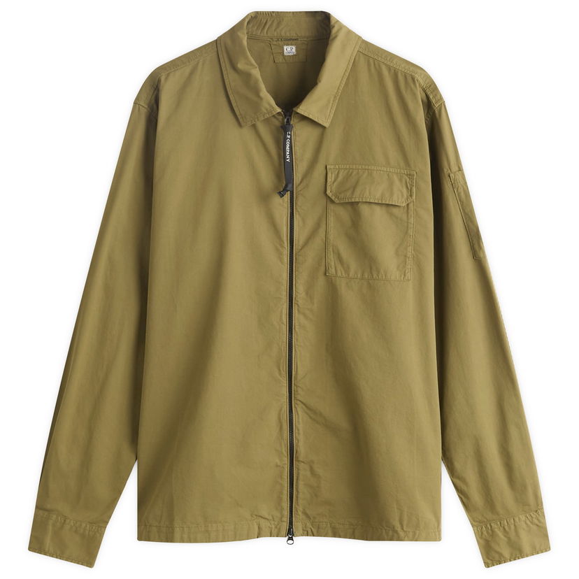 Сорочка C.P. Company Zip Overshirt Зелений | 19CMOS705A-110143G-652