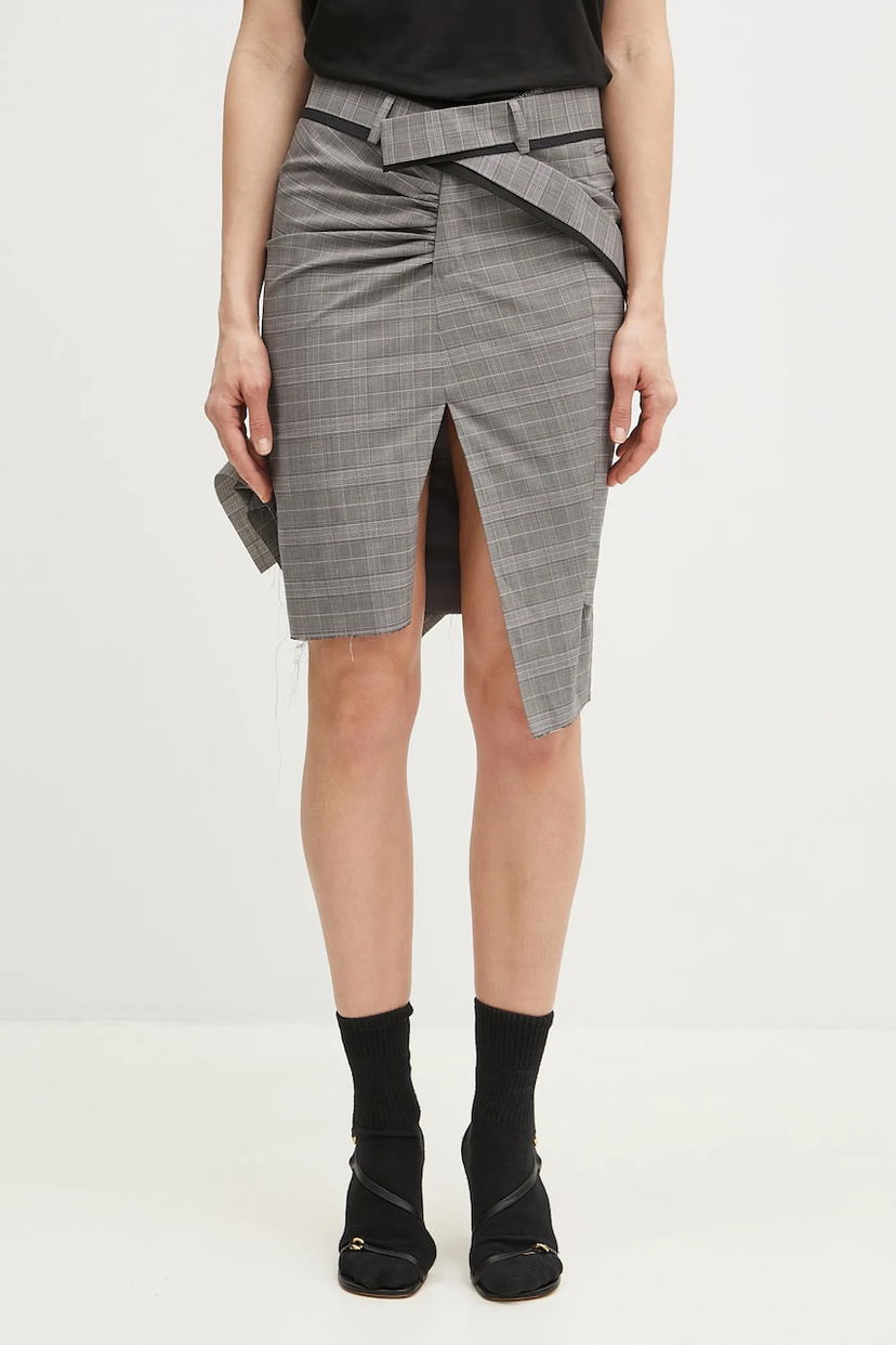 Спідниця Ottolinger Ottolinger Drape Pencil Mini Skirt Сірий | 123.300523.02