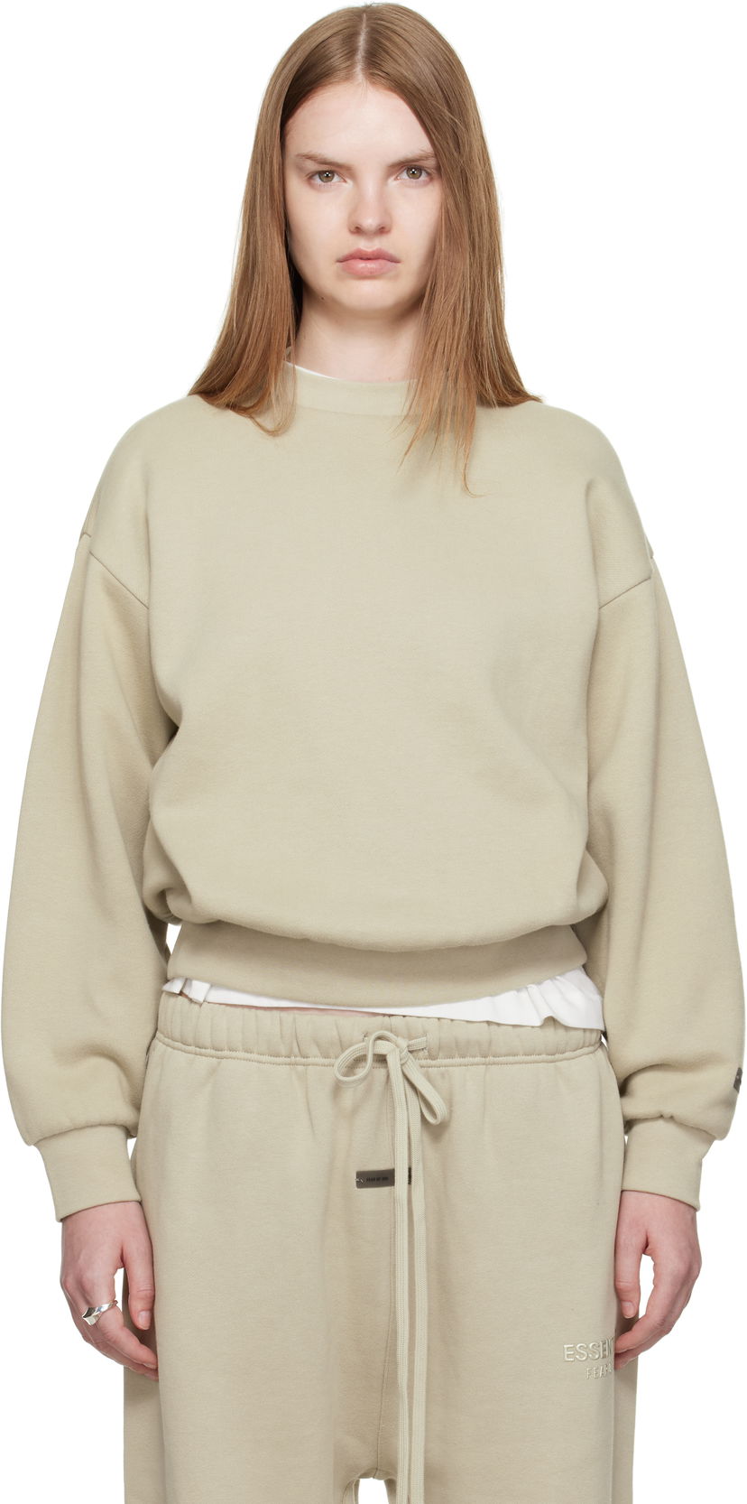 Світшоти Fear of God Fear of God ESSENTIALS Classic Fit Crewneck Sweatshirt бежевий | 192SP255556FW