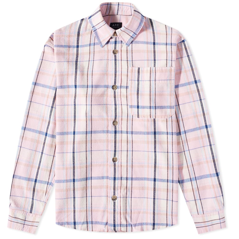 Куртка A.P.C. Basile Check Overshirt Рожевий | COGBX-H02709-FAA, 0