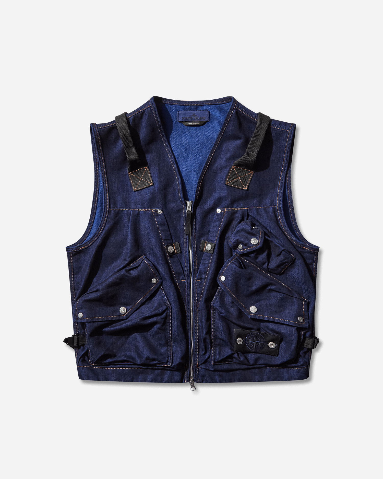 Жилет Stone Island Polypropylene Denim Light Zip Multi-Pocket Utility Vest Rinsed Синій | K2S15-G100016-S00J2 VJ201, 0