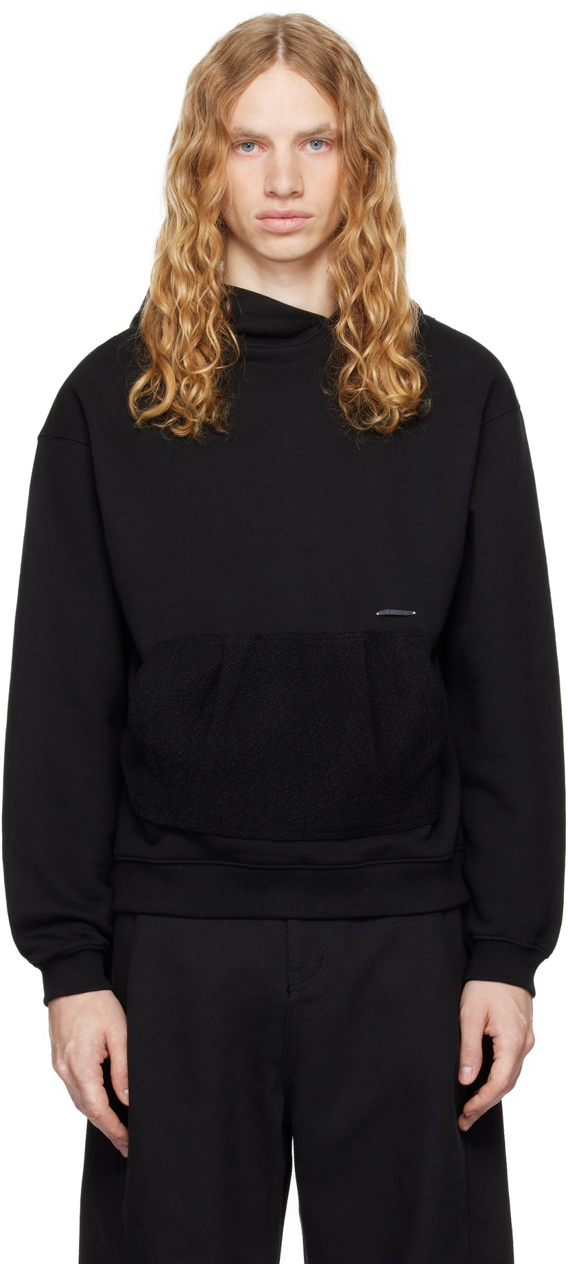 Світшоти ADER ERROR Black Patch Pocket Hoodie чорний | BN01FWHD0106BK