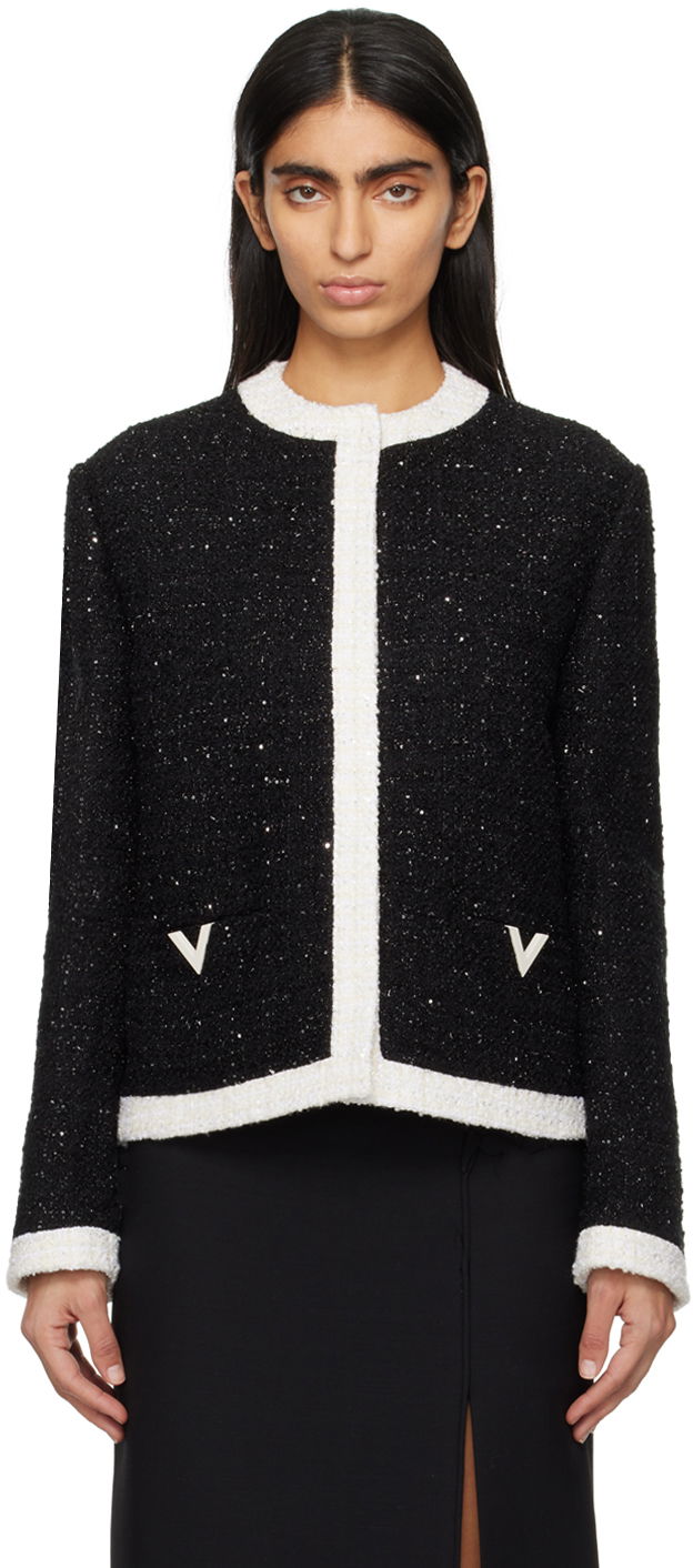 Куртка Valentino Black Metallic Jacket чорний | 4B3CE27P8C8