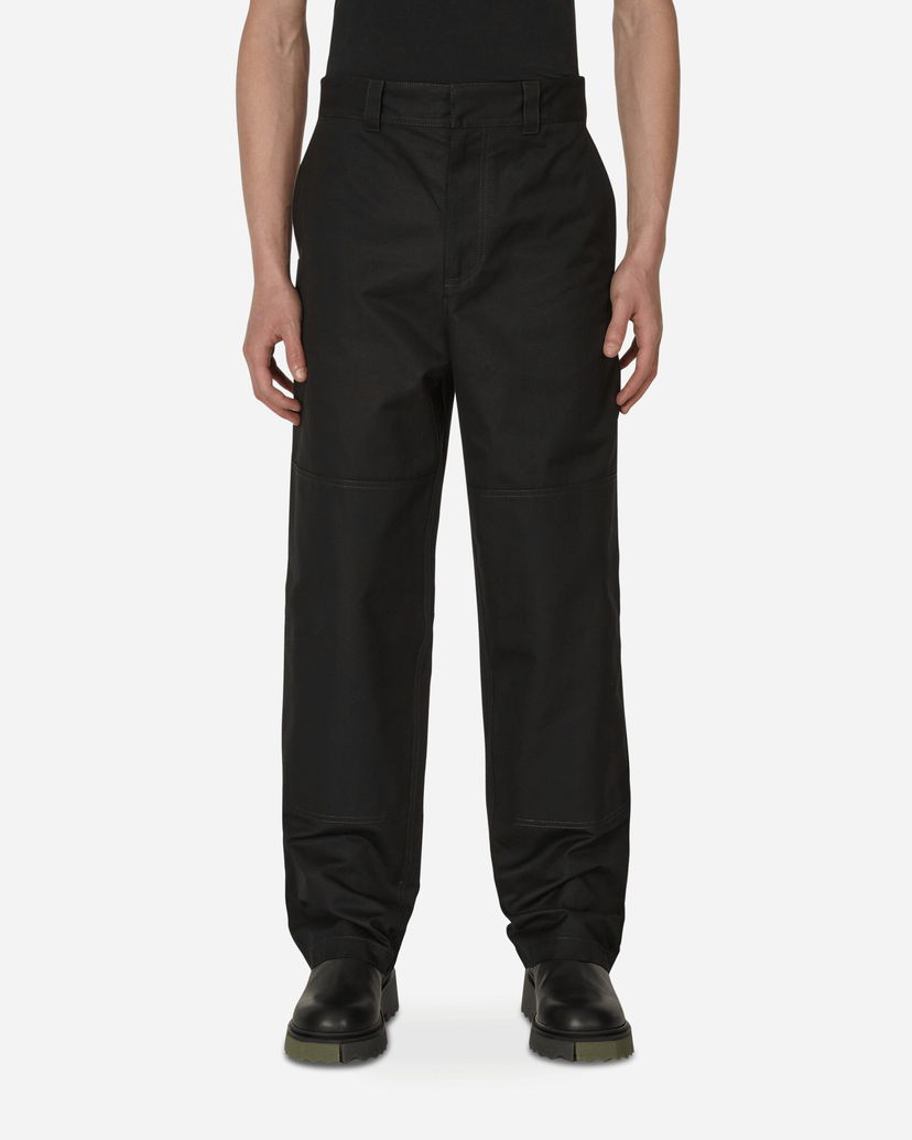 Штани Off-White Diagonal Pocket Carpenter Pants Black чорний | OMCA207C99FAB001 1001