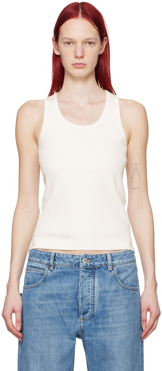 Безрукавка Bottega Veneta Rib Tank Top білий | 789616 V3Z60