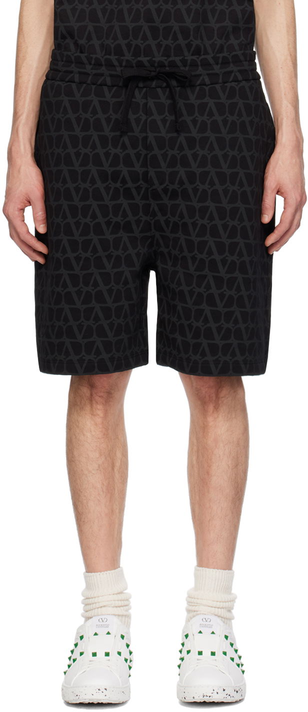 Шорти Valentino Toile Iconographe Shorts чорний | 4V3MD01N9VV