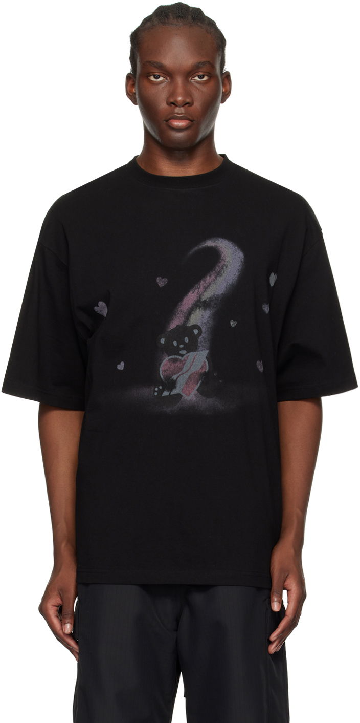 Футболка We11done We11done Teddy Bear Graphic T-Shirt чорний | WD-TT1-23-730-U-BK