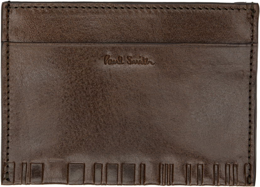 Гаманець Paul Smith Paul Smith Leather Shadow Stripe Card Holder Коричневий | M1A-8113-PSTFOE
