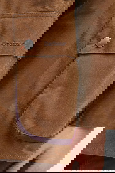 Куртка Barbour Paul Smith OS Bedale Wax Jacket with Red Snap Tab and Corduroy Collar Коричневий | MWX2515TA51, 5