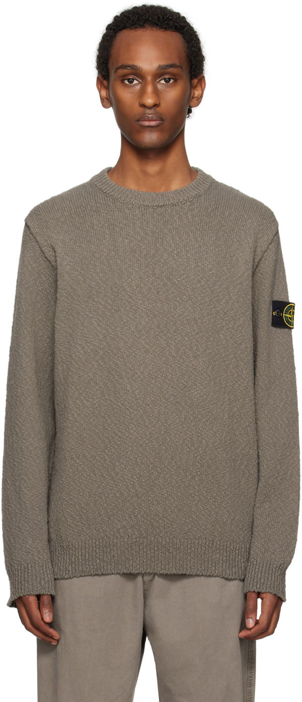 Cветр Stone Island Patch Sweater Сірий | 8015562B1