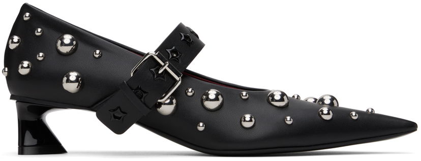 Кросівки та взуття Stella McCartney Elsa Studded Kitten Heels чорний | 810422KP027