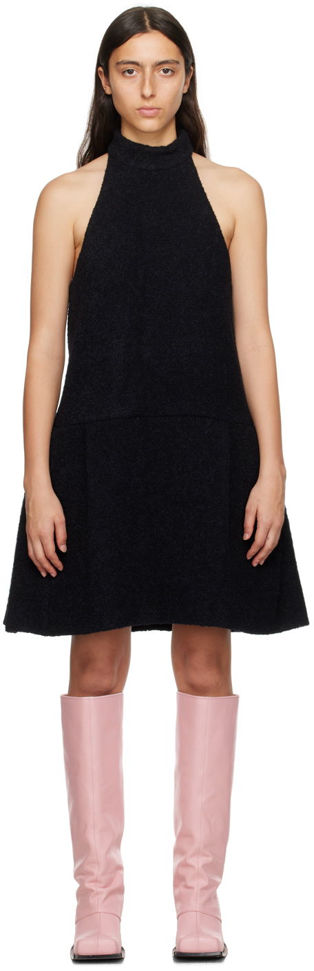 плаття We11done We11done Pleated Halter Neck Minidress чорний | WD-OP3-23-106-W-BK