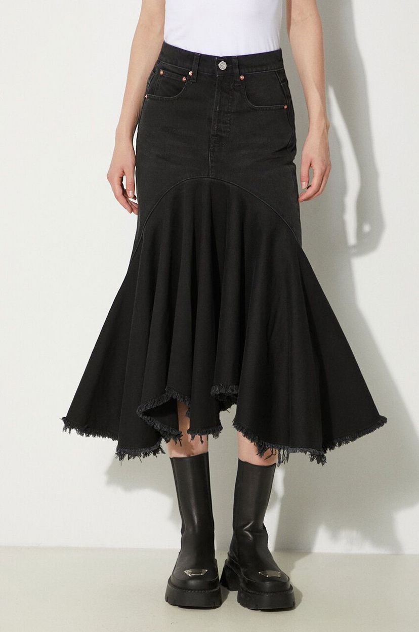 Спідниця VETEMENTS VETEMENTS Denim Midi A-Line Skirt чорний | WE64SK700B