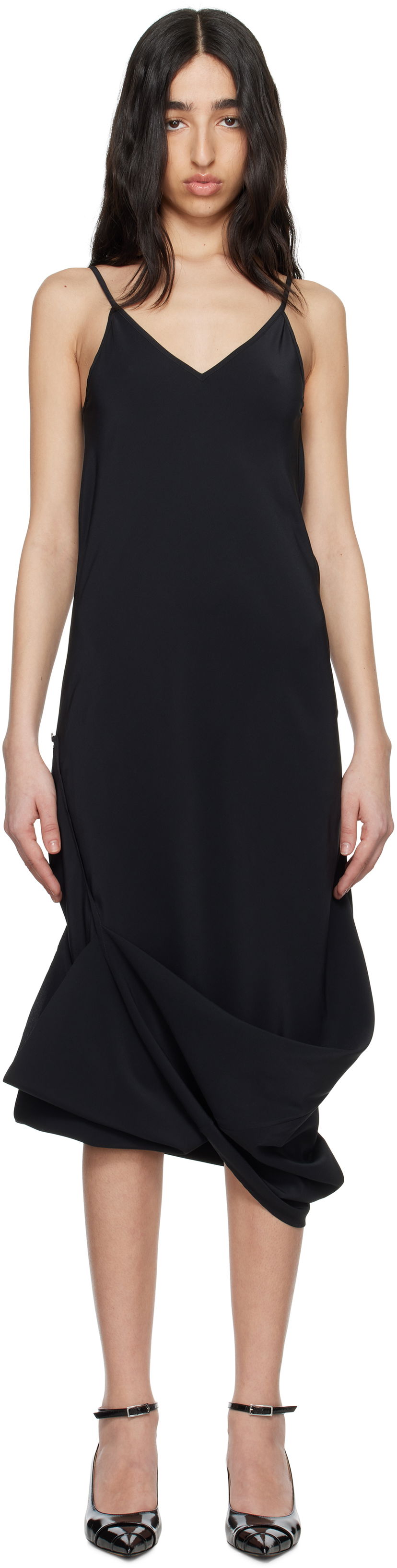 плаття Maison Margiela MM6 Maison Margiela Silk Maxi Slip Dress чорний | S62DG0047 M35441
