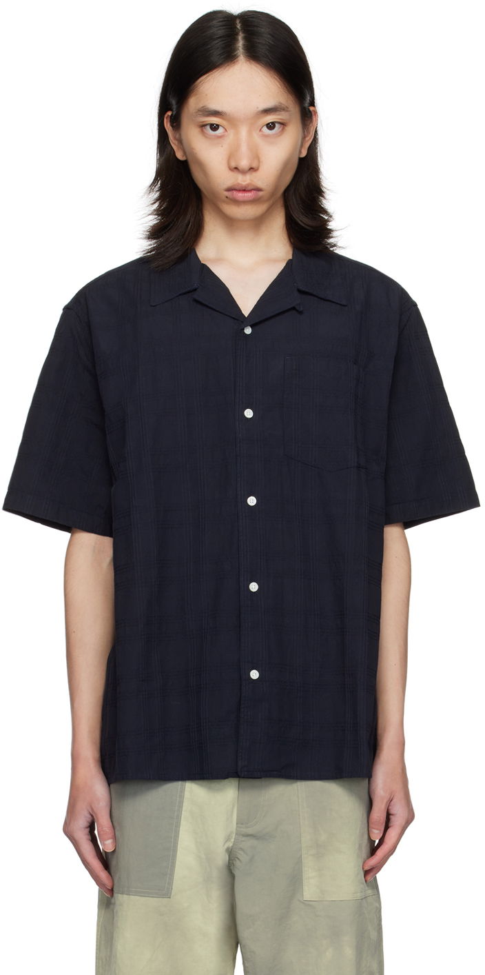 Сорочка NORSE PROJECTS Short Sleeve Seersucker Shirt чорний | N40-0799
