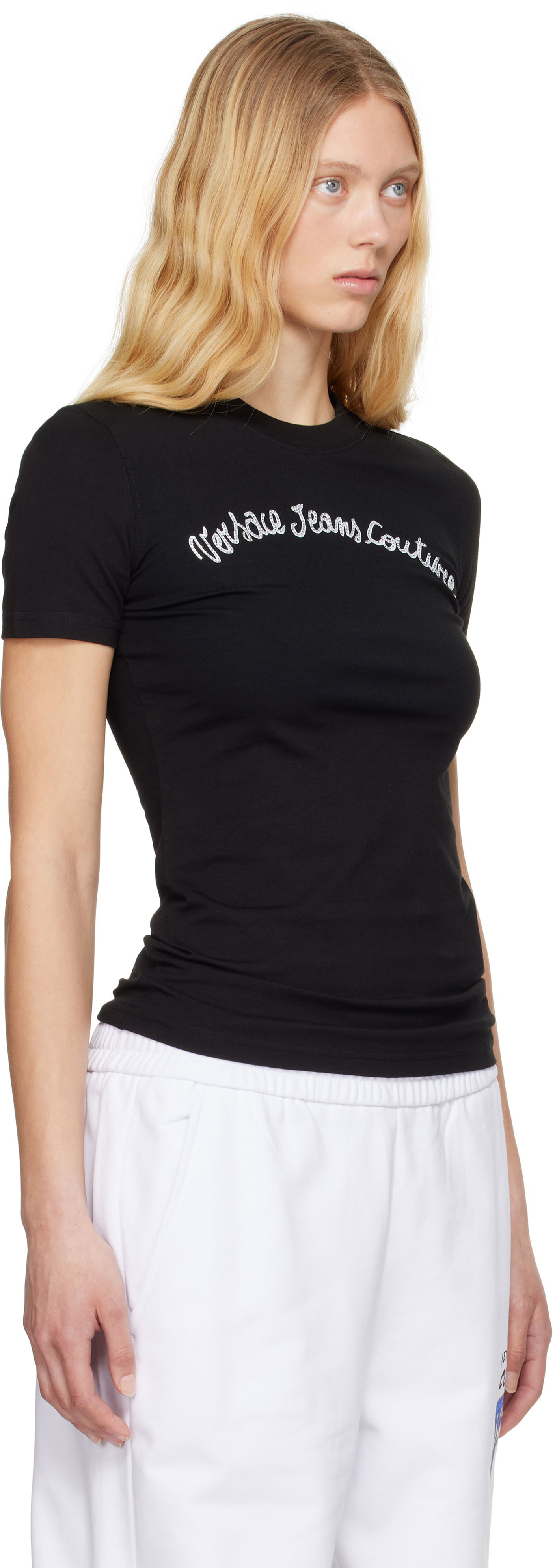 Футболка Versace Versace Jeans Couture Logo T-Shirt чорний | E78HAHC08_ECJ02C, 1