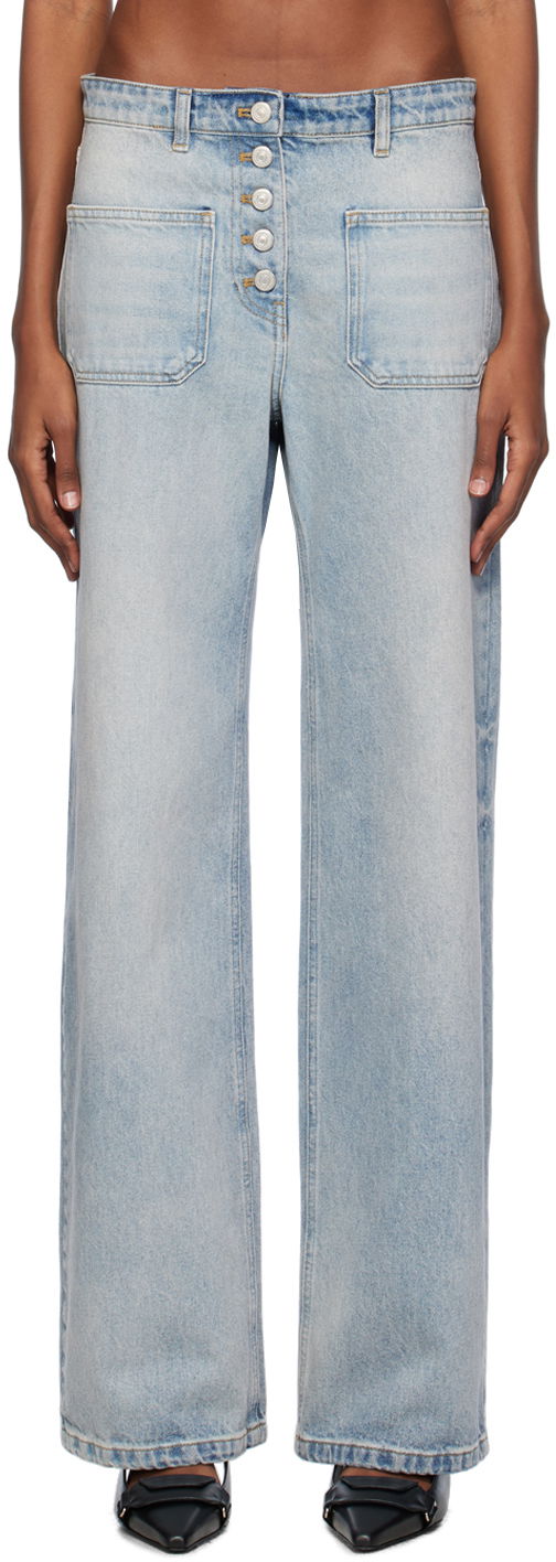 Джинси Courrèges Multiflex Wide Leg Jeans Синій | 124DPA187DE0016