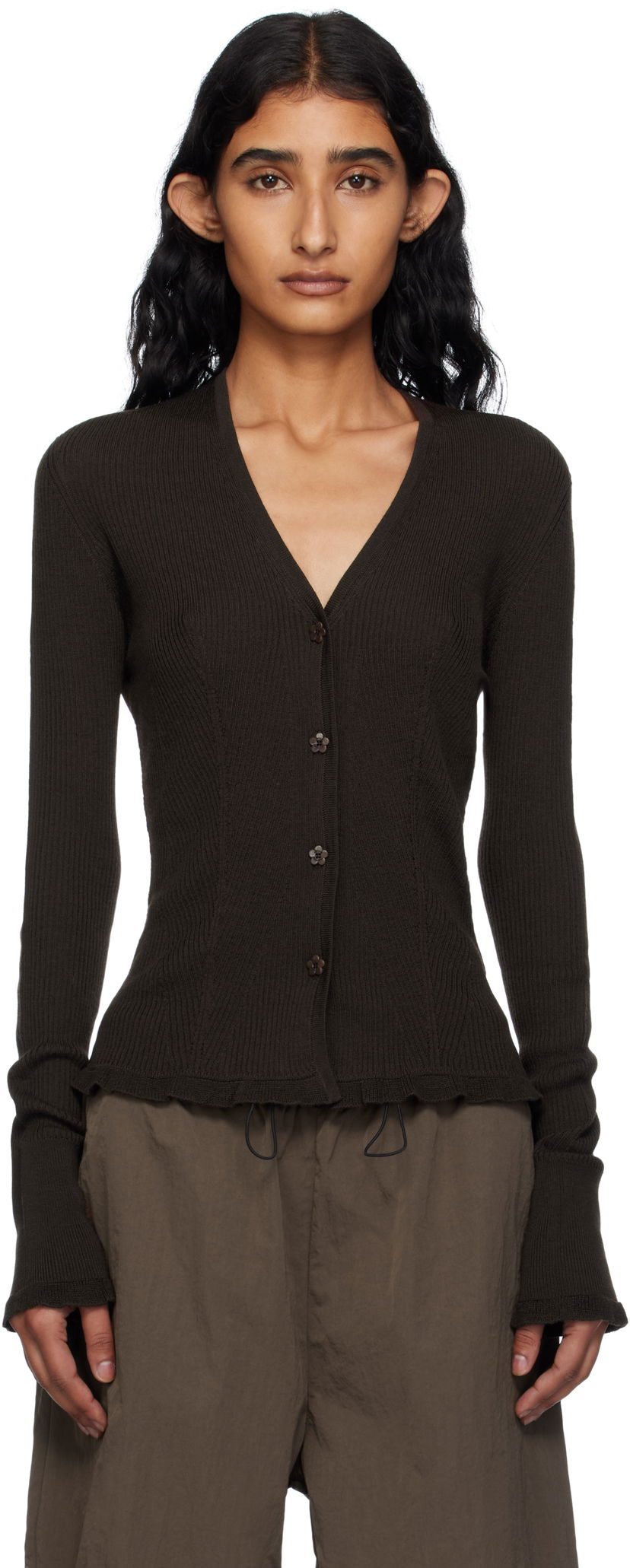 Cветр Cecilie Bahnsen Cecilie Bahnsen Bessie Knit Cardigan Коричневий | 2.25KNI52004 BESSIE CARDIGAN