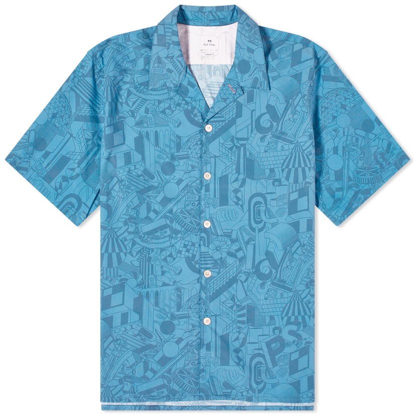 Сорочка Paul Smith Paul Smith Men's Jack's World Vacation Shirt Синій | M2R-695U-M21966-46