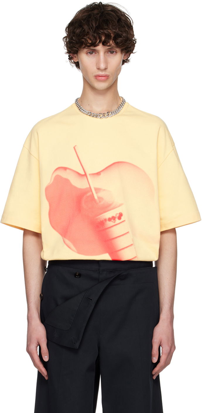 Футболка Jil Sander Printed T-Shirt Жовтий | J61GC0003_J20218