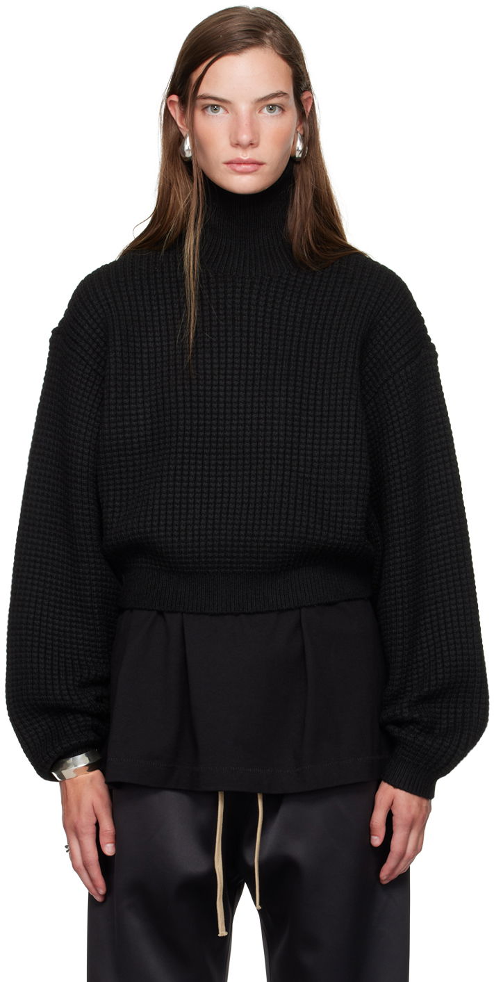 Cветр Fear of God ESSENTIALS Cropped Turtleneck Sweater чорний | 192BT247320FW