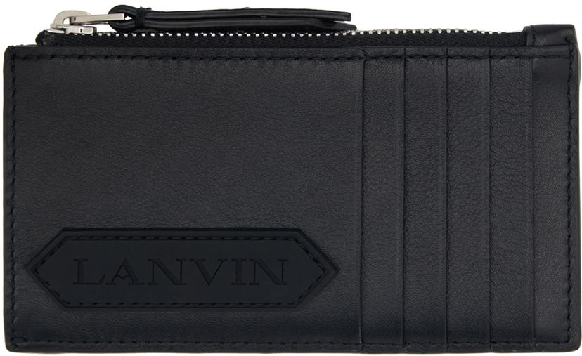 Гаманець LANVIN Zip Card Holder чорний | LM-SLSWZ3-TOPS-P24