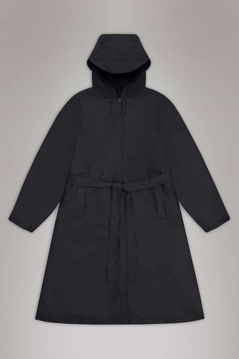 Дощовик Rains A-Line Longer Jacket чорний | 12040\01