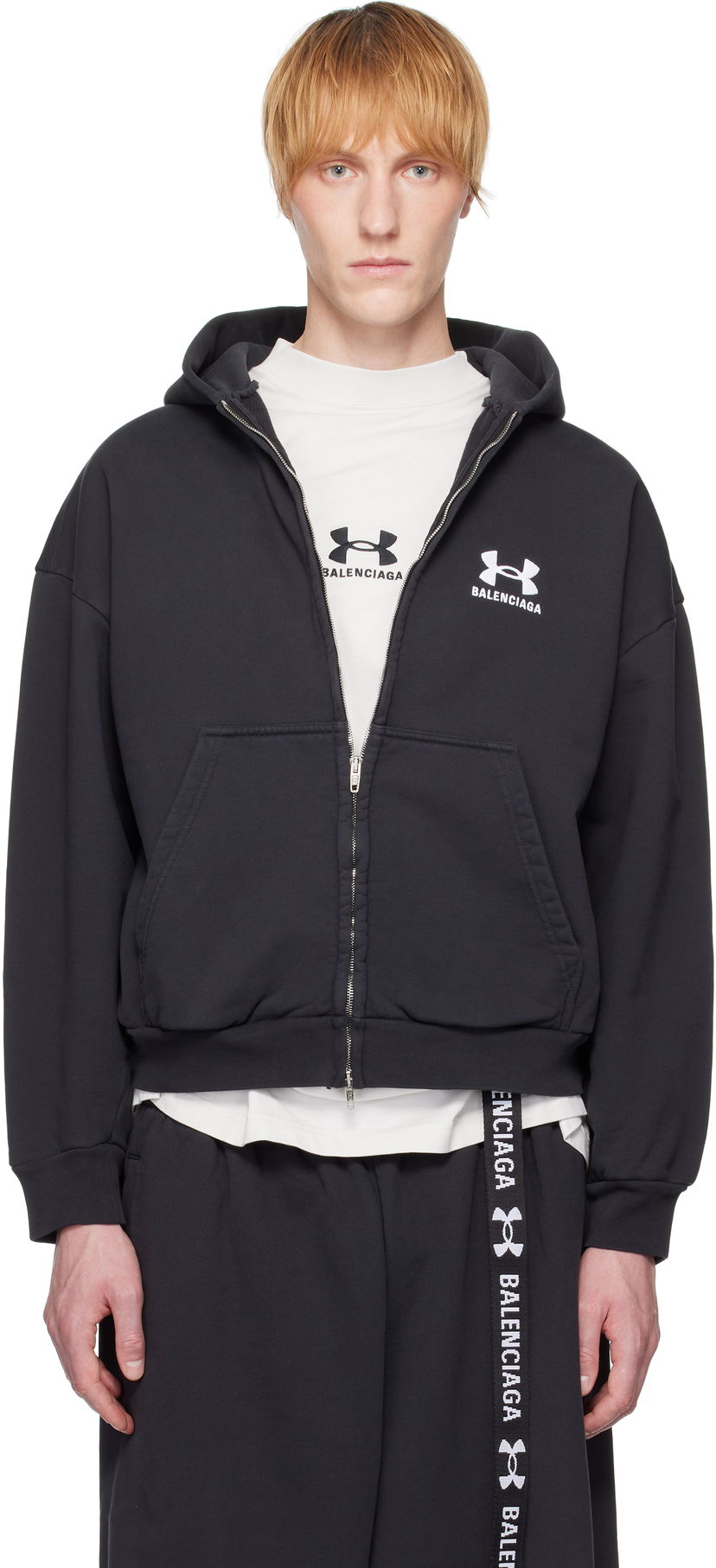 Світшоти Balenciaga Under Armour Edition Zip Hoodie чорний | 803264TRVB8
