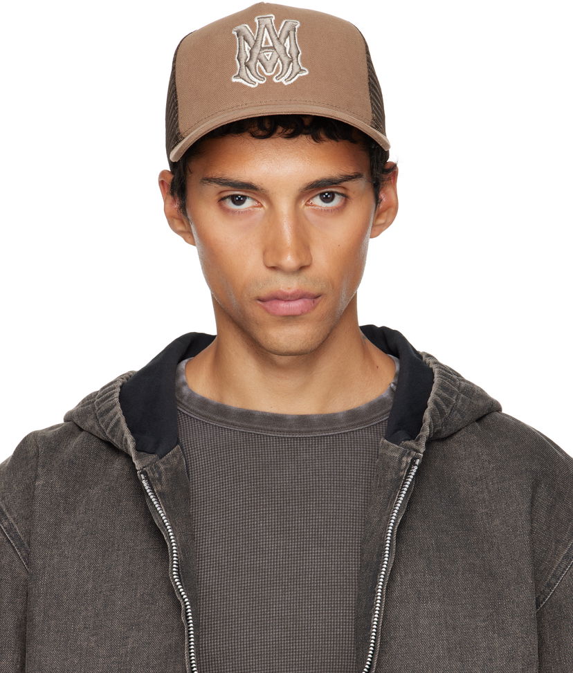 Кепка AMIRI AMIRI MA Outline Trucker Cap Коричневий | AMHATR1040