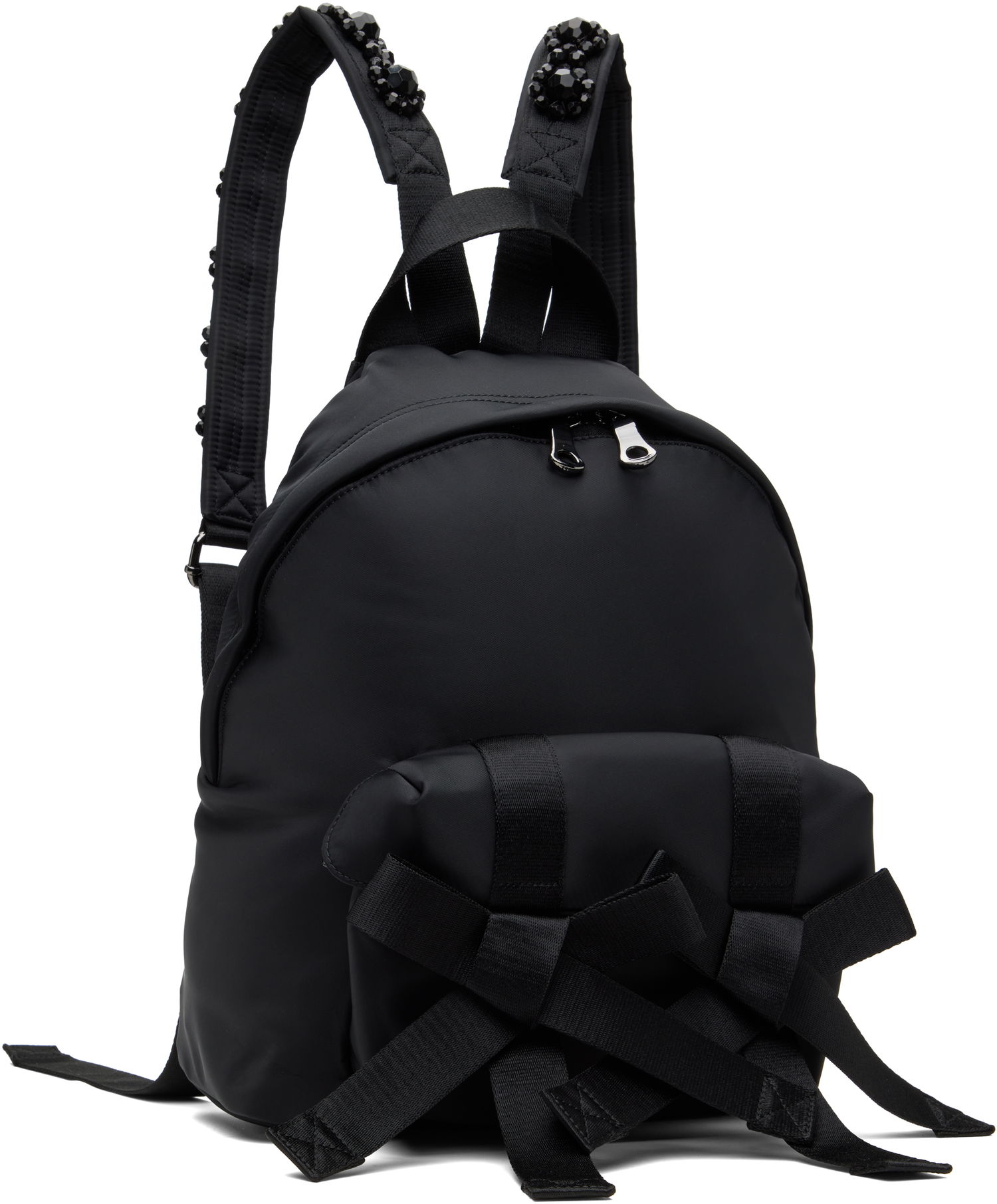 Рюкзак Simone Rocha Simone Rocha Beaded Utility Bow Backpack чорний | BAG179TB-M 0761, 1