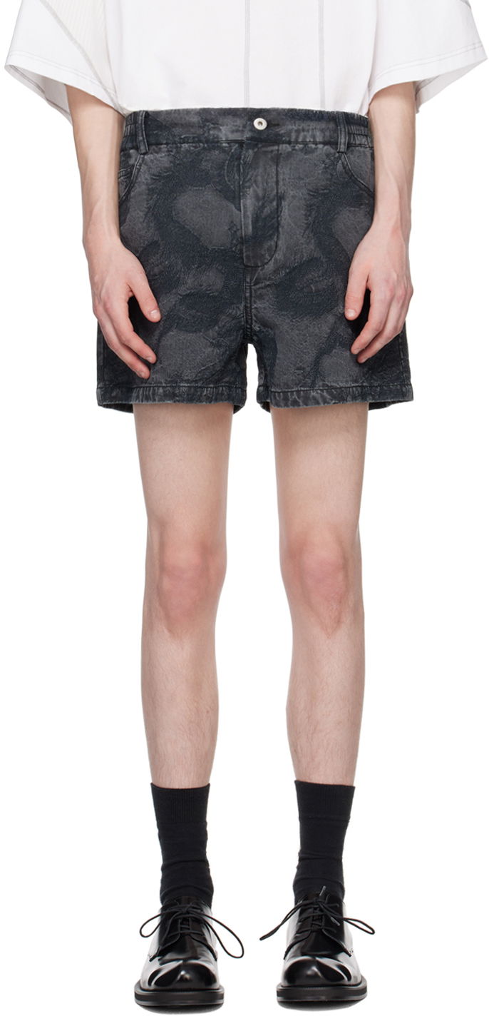Шорти Feng Chen Wang Feng Chen Wang Dragon Denim Shorts чорний | FUS17ST07