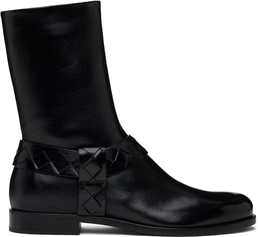 Одяг Bottega Veneta Bottega Veneta Achille Leather Boots чорний | 816615V3H901000