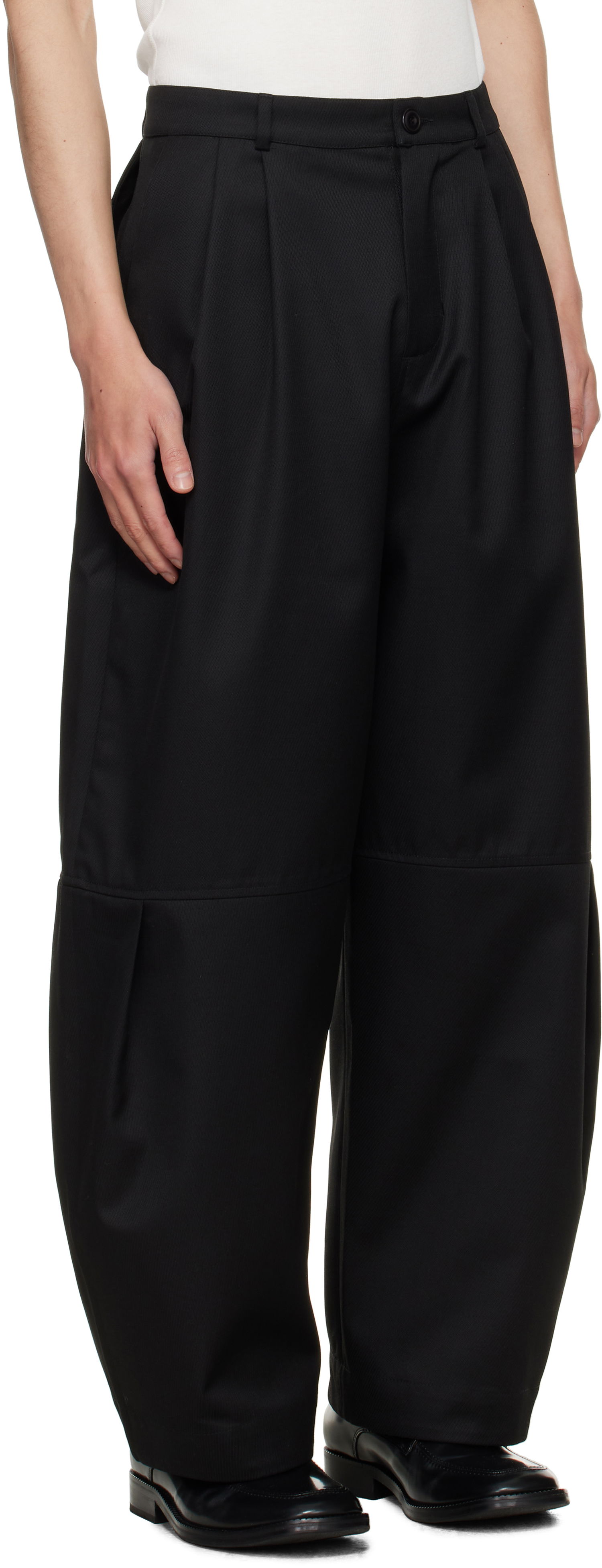 Штани sage NATION SAGE NATION Zushi Pleated Trousers чорний | S091 ZUSHI TROUSER COTTON TWIL, 1
