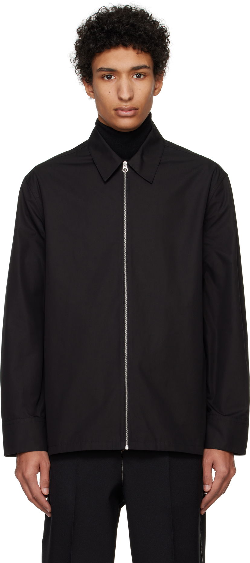 Сорочка Jil Sander Jil Sander Zip-Up Shirt чорний | J22DL0249_J45002