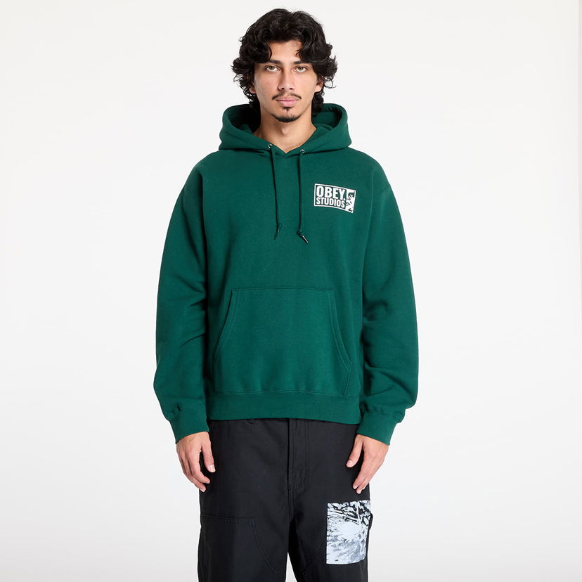 Світшоти OBEY Studios Icon Hoodie Sweatshirt Зелений | 112843977-RFR