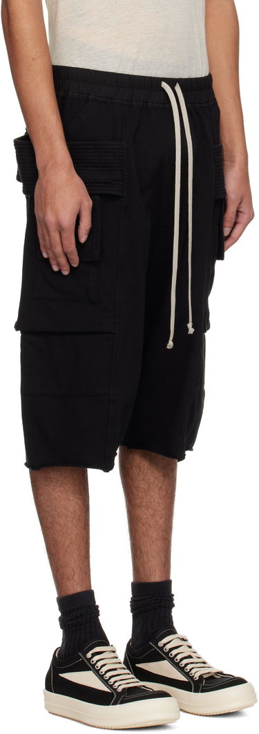 Шорти Rick Owens Rick Owens DRKSHDW Hollywood Creatch Drawstring Cargo Shorts чорний | DU01E3382 RIG, 1