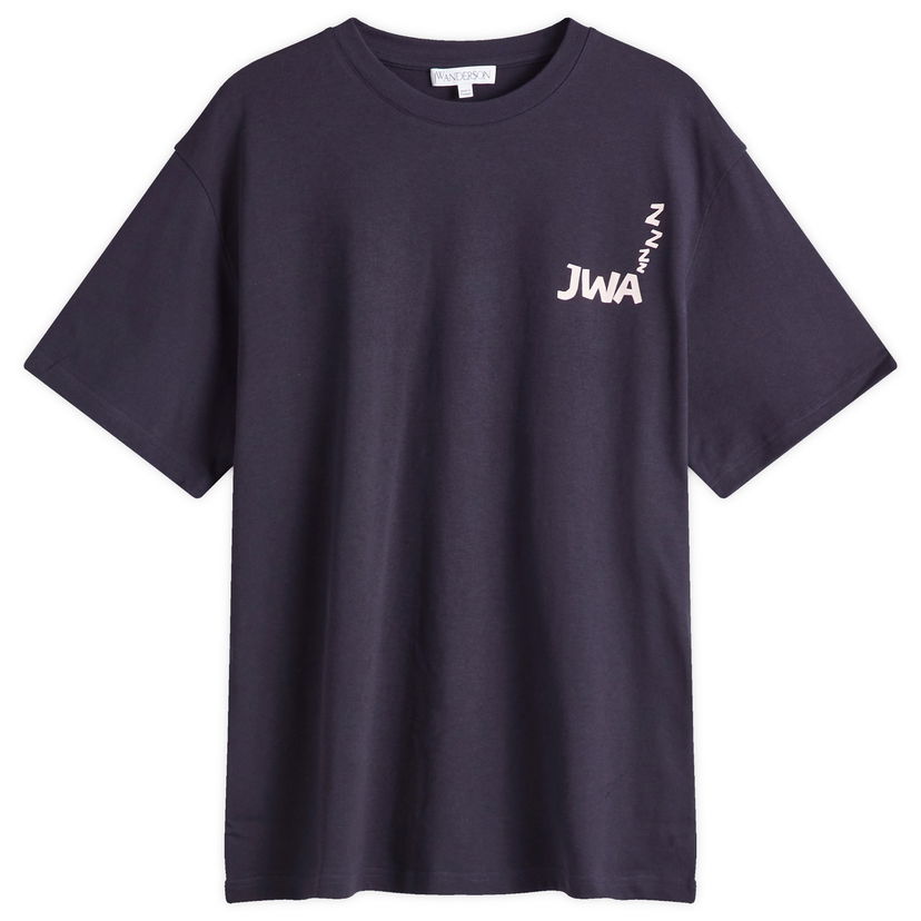 Футболка JW Anderson JW Anderson JWA Back Print T-Shirt, Size Large темно-синій | JT0270-PG1510-898