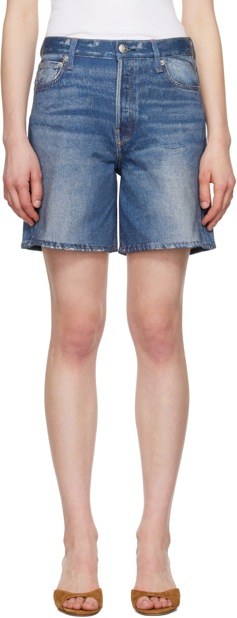 Шорти rag & bone Rag & Bone Miramar Terry Kaia Shorts Синій | WCW25S90008200