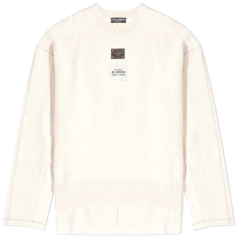Світшоти Dolce & Gabbana Dolce & Gabbana Re-Edition Crew Neck Sweatshirt білий | G9AJRTGG481-S9000