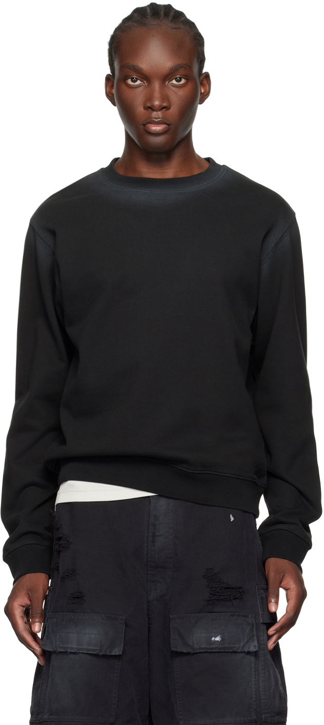 Cветр We11done Faded Sweatshirt чорний | WD-TS2-24-721-U-BK