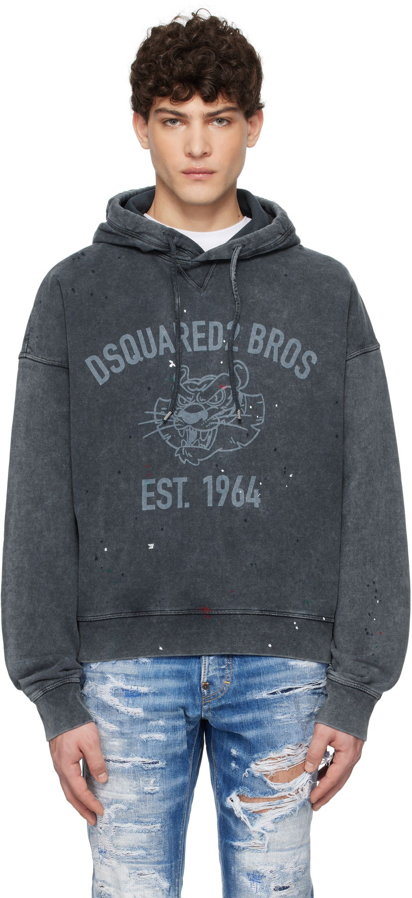 Світшоти DSQUARED2 Dsquared2 Cypro Fit Hoodie Сірий | S74GU0848_S25030