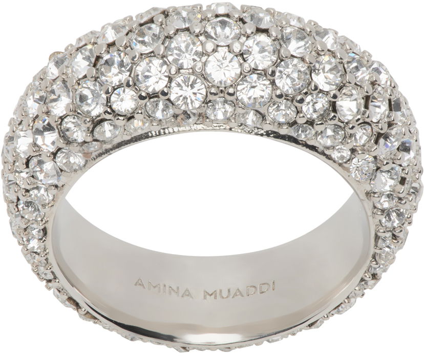 Кільце Amina Muaddi Amina Muaddi Cameron Crystal Ring Металік | CAMERON RING