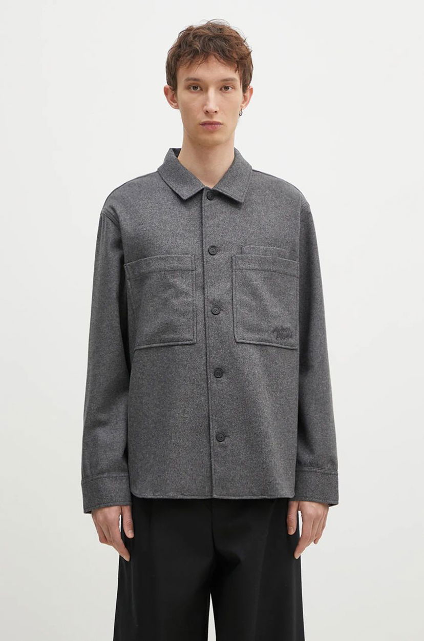 Сорочка MAISON KITSUNÉ Maison Kitsuné Relaxed Fit Overshirt Сірий | MM00401WT0032