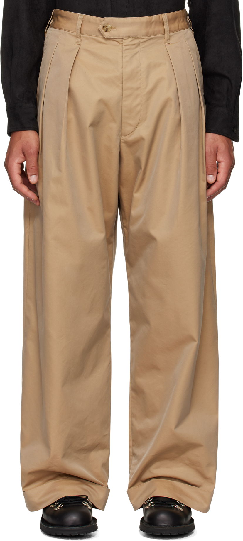 Штани Engineered Garments Oxford Trousers бежевий | 24F1F031